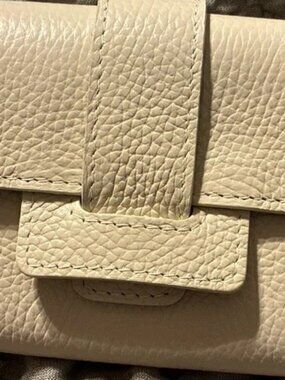 Isadora Women's Leather Clutch Wallet Pebbled Texture in Latte NWT